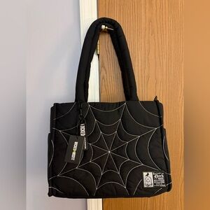 NWT Wicked Misfit XL Recycled Nylon Spiderweb Puff Tote